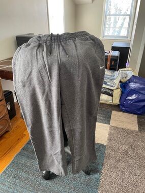 Nike Dark Gray Jogger Sweatpants with Swoosh